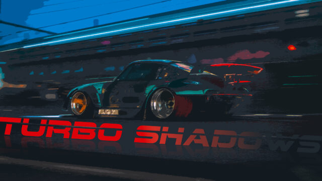 Stunning Modified Porsche 911 Turbo Shadows Night Street Racing Desktop Wallpaper