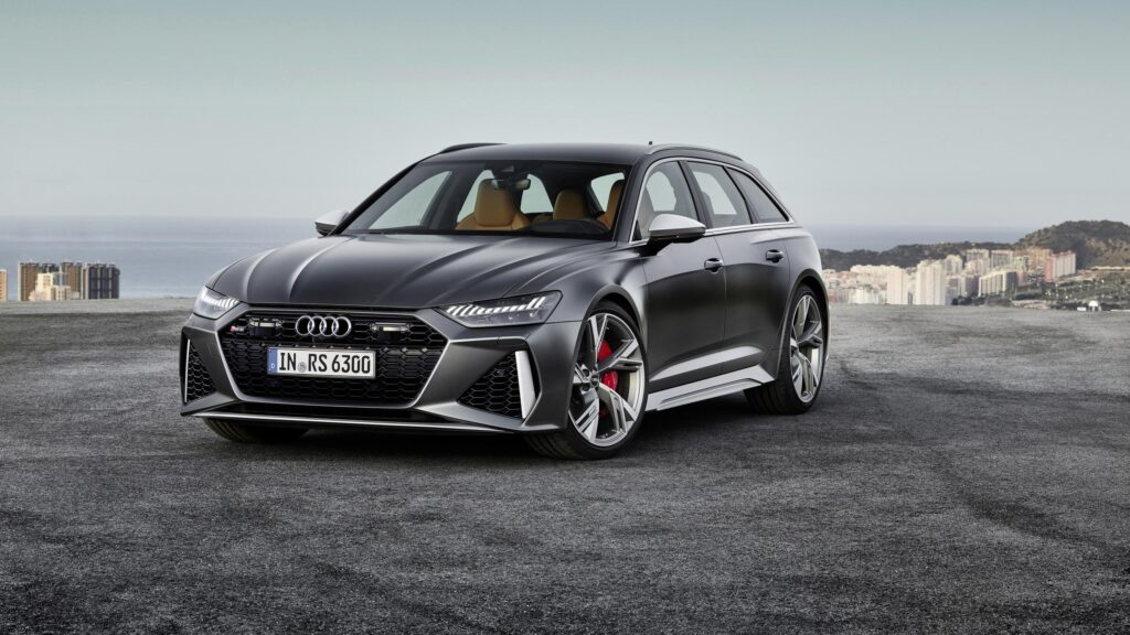 Stunning Matte Grey Audi RS6 Avant Sports Wagon 4K Desktop Wallpaper