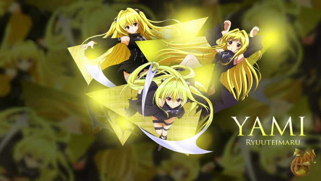 Golden Aura Yami To Love Ru Anime Action Scene PC Wallpaper