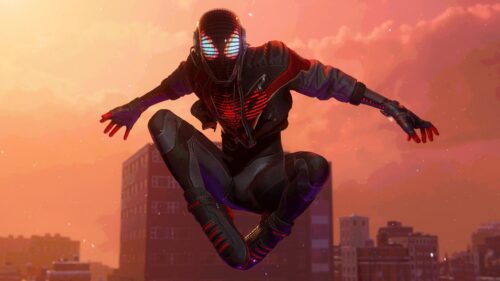 Miles Morales Spider-Man Cyberpunk Style Artistic Action 4K Wallpaper