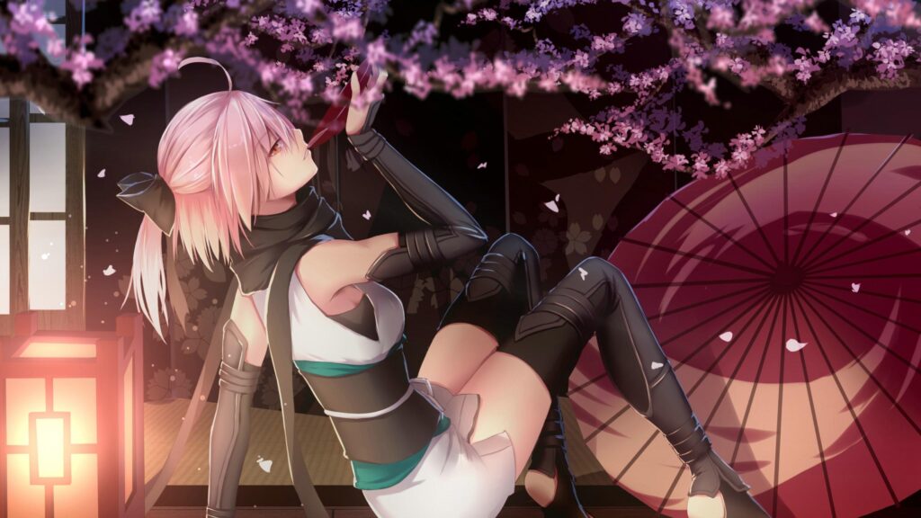 Astolfo Fate Series Anime Girl Under Cherry Blossoms PC Wallpaper