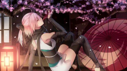 Astolfo Fate Series Anime Girl Under Cherry Blossoms PC Wallpaper