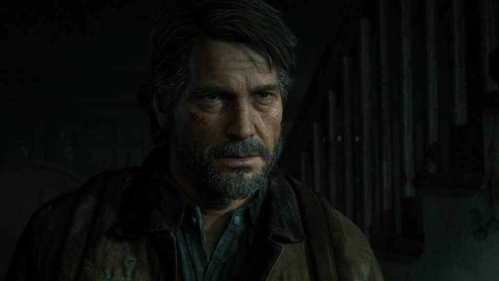 Joel Miller Serious Expression The Last of Us Part II 4K Desktop Wallpaper
