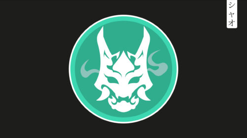 Minimalist Xiao Genshin Impact Yaksha Mask Turquoise Icon 4K Desktop Wallpaper