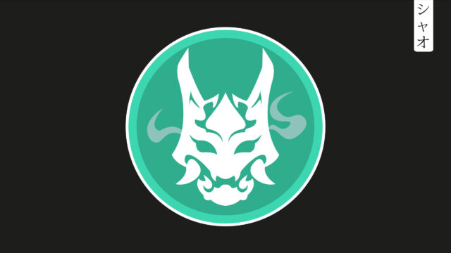 Minimalist Xiao Genshin Impact Yaksha Mask Turquoise Icon 4K Desktop Wallpaper