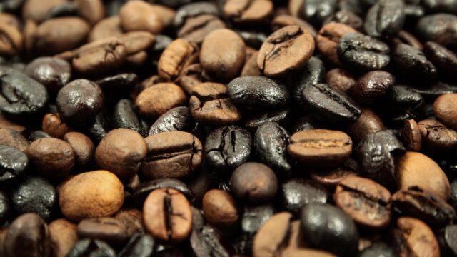 Roasted Arabica Coffee Beans Texture High Definition Desktop Wallpaper
