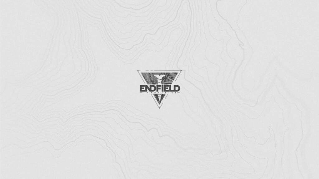 Minimalist Arknights Endfield Industries Logo Topographic Desktop Wallpaper 4K