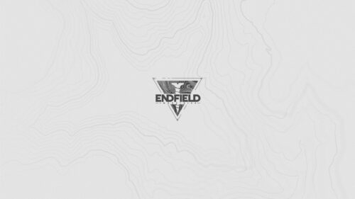 Minimalist Arknights Endfield Industries Logo Topographic Desktop Wallpaper 4K