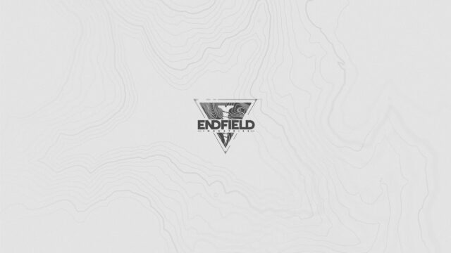 Minimalist Arknights Endfield Industries Logo Topographic Desktop Wallpaper 4K