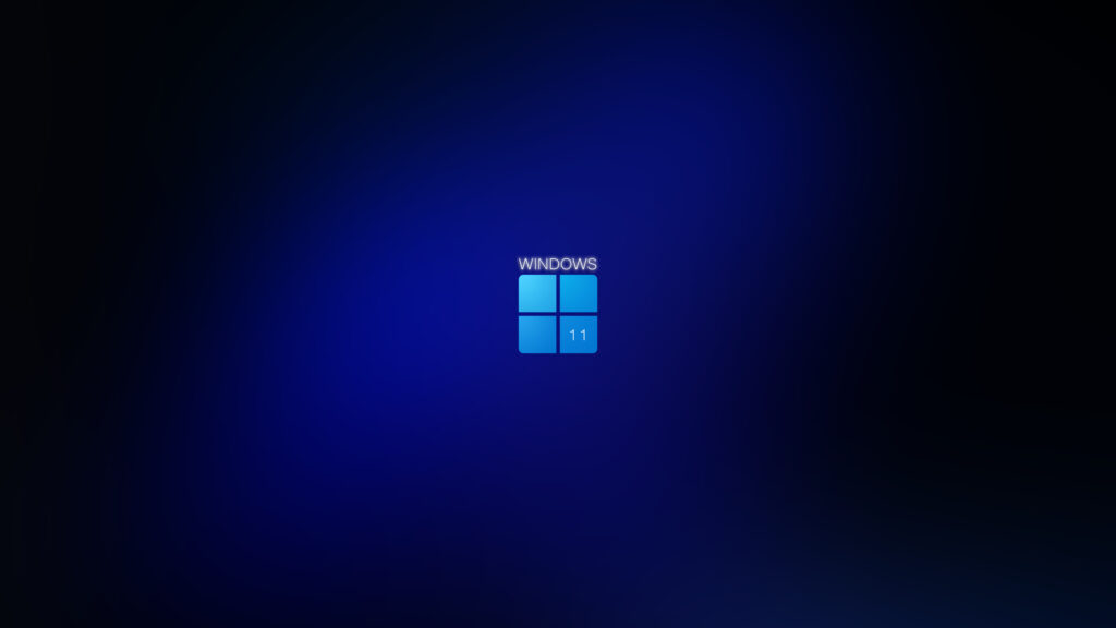 Minimalist Windows 11 Blue Gradient Logo PC Wallpaper