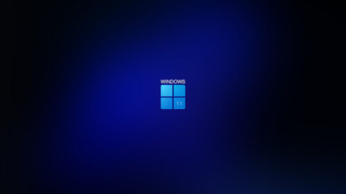 Minimalist Windows 11 Blue Gradient Logo PC Wallpaper
