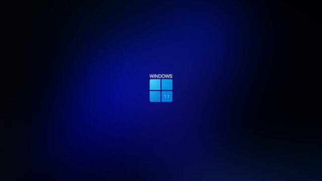 Minimalist Windows 11 Blue Gradient Logo PC Wallpaper