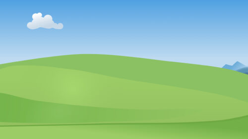 Minimalist Green Hill Windows Bliss Inspired Landscape Desktop Wallpaper