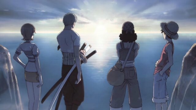 One Piece Straw Hat Crew Watching the Sunrise High Definition PC Wallpaper