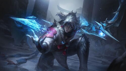 Stunning Fantasy Archer Frost Warrior Art 4K Desktop Wallpaper