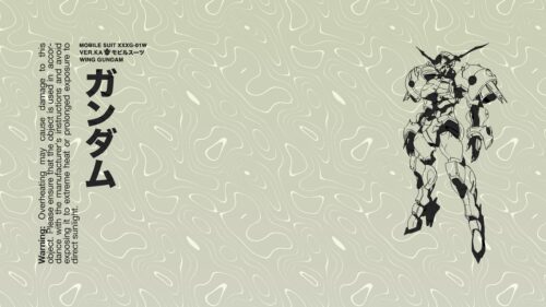 Minimalist Wing Gundam Ver.Ka Mecha Anime Desktop Wallpaper