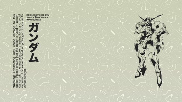 Minimalist Wing Gundam Ver.Ka Mecha Anime Desktop Wallpaper