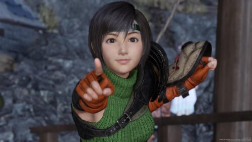 Yuffie Kisaragi Pointing Finger Final Fantasy VII Rebirth Desktop Wallpaper