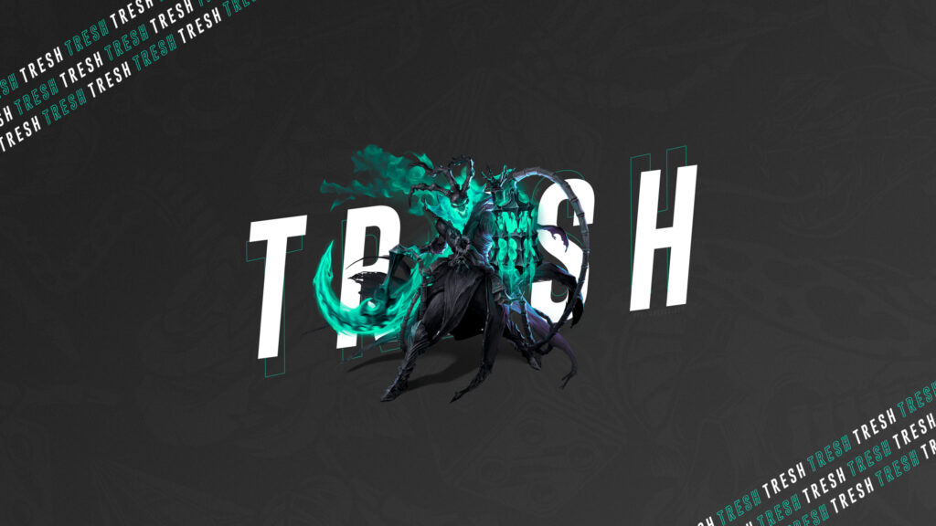 Thresh League of Legends Dark Minimalist Desktop Wallpaper
