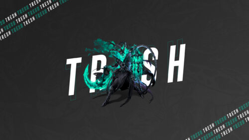 Thresh League of Legends Dark Minimalist Desktop Wallpaper