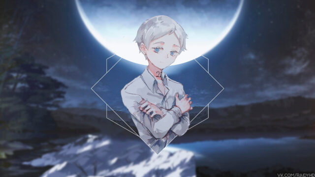 Norman from The Promised Neverland Under Moonlight PC Wallpaper