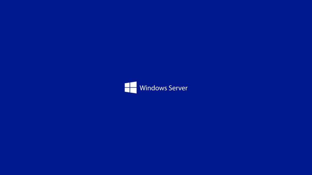 Minimalist Windows Server Official Deep Blue Logo 4K PC Wallpaper