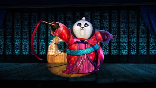 Po the Panda in Elegant Traditional Robes Kung Fu Panda 4K Desktop Wallpaper