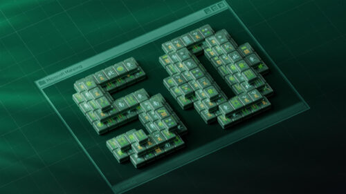 Microsoft Mahjong 50th Anniversary Green Grid Theme PC Wallpaper