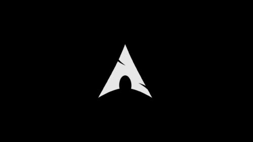 Minimalist Arch Linux Logo with Silhouette 4K Desktop Wallpaper