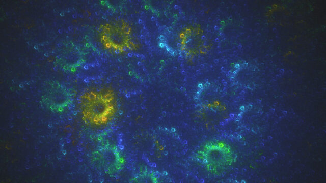 Abstract Cosmic Nebula Fractal Pattern Desktop Wallpaper