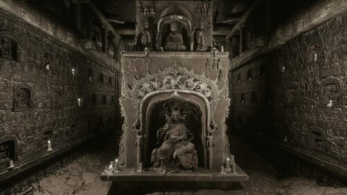Ancient Buddhist Temple Underground Sanctum 4K Desktop Wallpaper