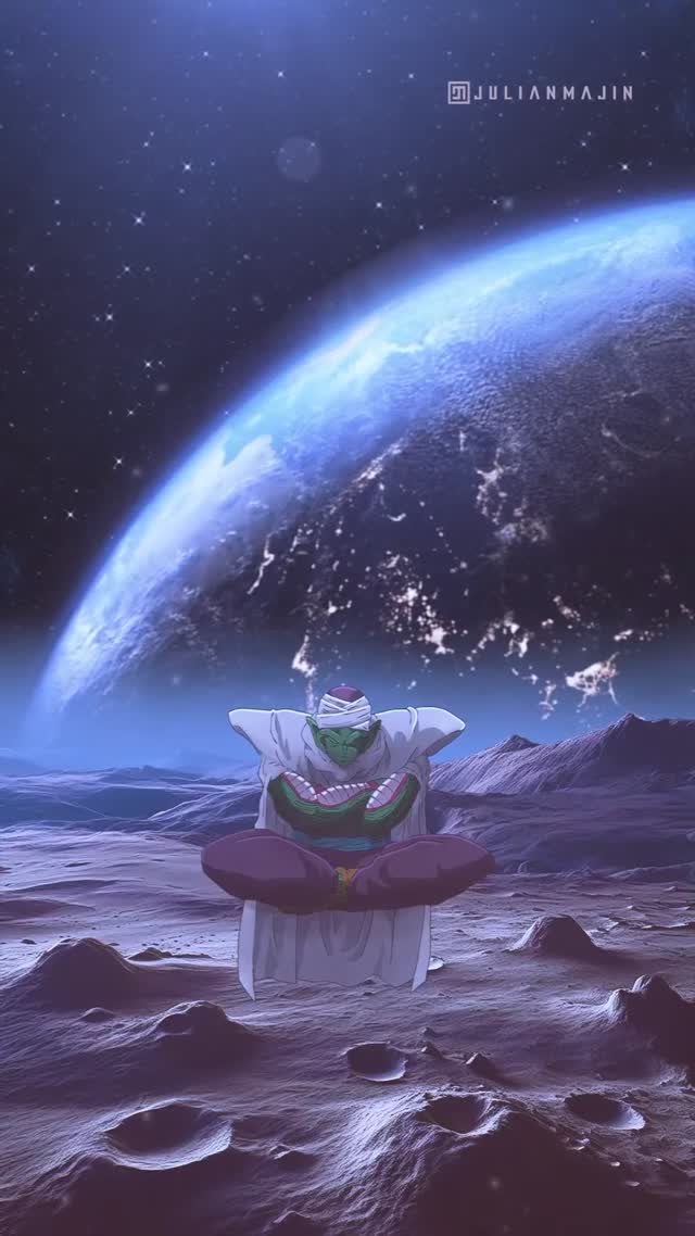 Meditating Piccolo in Outer Space Live Wallpaper
