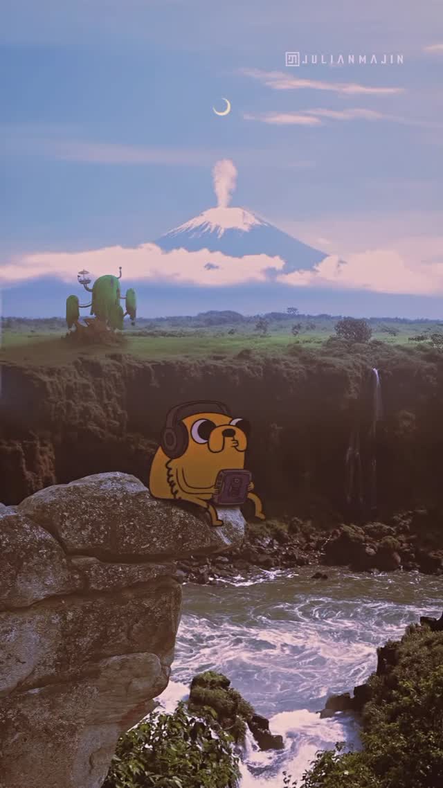 Chill Cartoon Character Listening to Music Live Wallpaper