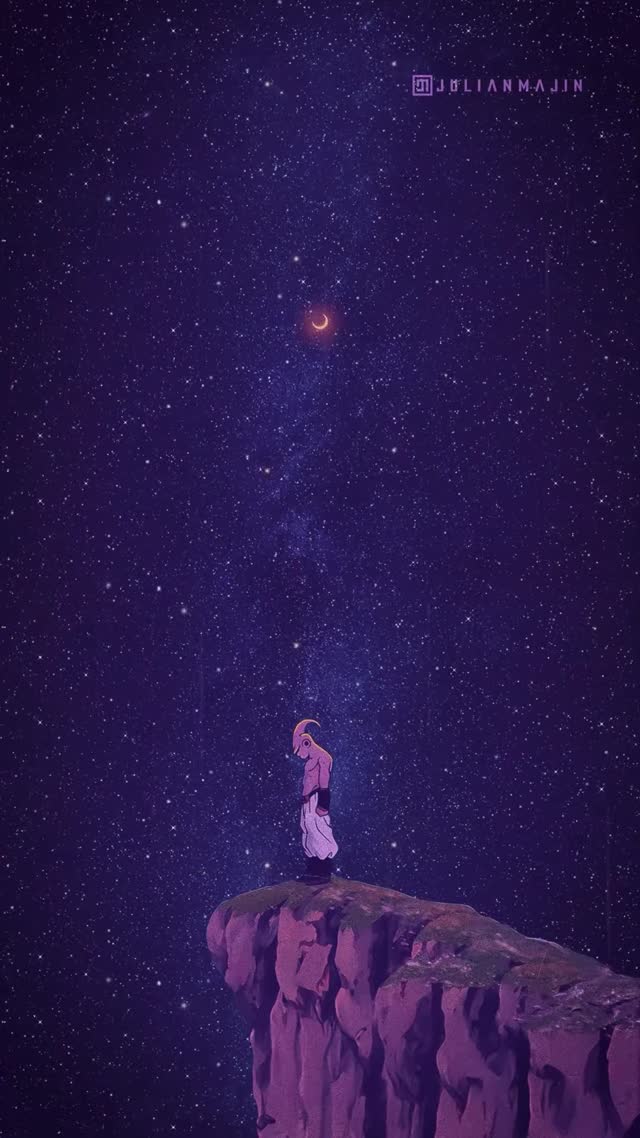 Majin Buu Cosmic Stargazing Phone Live Wallpaper