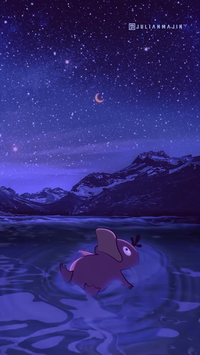 Starry Night Platypus Tranquil Animated Live Wallpaper