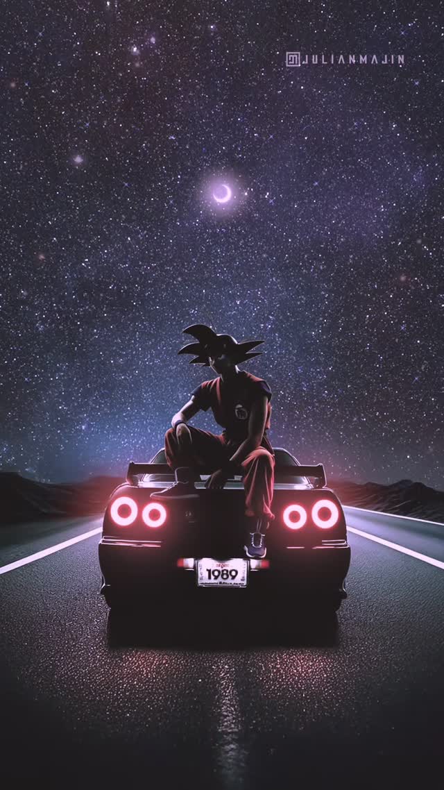 Anime Hero on JDM Sports Car Night Drive Live Wallpaper